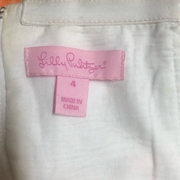 Lilly Pulitzer White Strapless Dress with Orange Floral Skirt - Picture 6 of 8